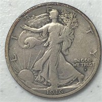 1916-D Liberty Walking Half Dollar