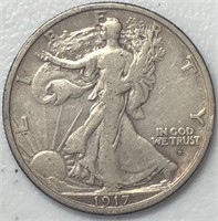 1917-D obv Liberty Walking Half Dollar