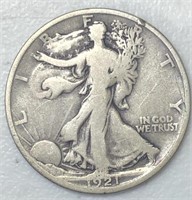 1921-D Liberty Walking Half Dollar Key Date