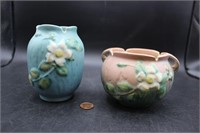 Pair of Roseville Pottery Small Vases