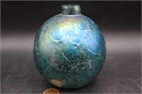 Vintage "Webbed" Globe Art Glass Vase