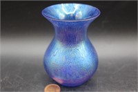 Vintage "Peacock" Art Glass Vase