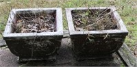 Pair of Concrete Planters (2pc)