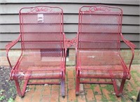 Wrought Iron Chairs - Pair (2pcs)