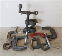 Lot of Assorted Vise/ Clamps - Asst Sizes