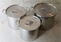 3 pc Stainless Steel Pots