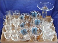 Tray lot of Assorted Glasses