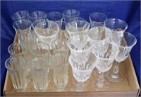 Tray Lot of Assorted Glasses