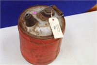 Antique 5 Gallon Metal Oil Can