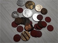 TOKEN AND OTHER FOREIGN COINS LOT