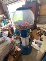 Large Gumball Machine 25¢ All Plastic 56" Tall
