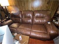 Leather Couch w/2 Recliners approx 7ft