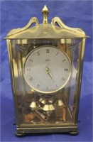 Schatz Germany Brass Clock w/ key