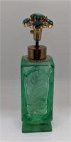 Irving W. Rice Glass Intaglio Cut Perfume Bottle