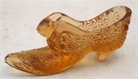 Fenton Peach Glass Shoe