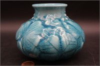 Vintage Rookwood Blue Clover/Flowers Vase