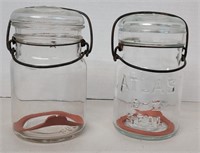 ATLAS E-Z Seal Glass Jars x2