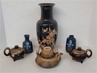 Vintage Oltagari Blue Iris Bud Vases +++