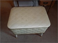 Vintage Sewing Stool Bench with contents