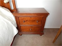 Matching Pair Large Wood Night Stands