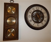 Springfield Weather Barometer & Clock Wall Decor