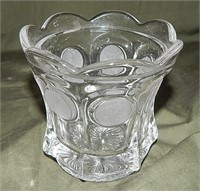 Vintage Fostoria Coin Frosted Coin Vase