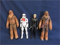 Lot of 4 12" Star Wars Figures Chewy, Luke, Storm