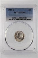 1949-D Dime PCGS MS-66