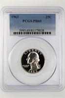 1963 Quarter PCGS PR-69