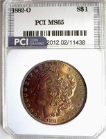1882-O Morgan PCI MS-65 Nice Color $650 GUIDE #