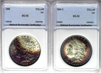 1888 & 1884-O Morgan NNC MS-66 $1000 PRICE GUIDE