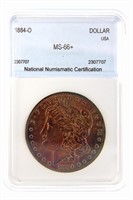 1884-O Morgan NNC MS-66+ $550 GUIDE