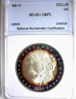 1881-S Morgan NNC MS-66+ DMPL  $4000 GUIDE PRICE