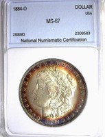 1884-O Morgan NNC MS-67 FROM BANK HOARD N.O. $'S