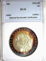 1896 Morgan NNC MS-64 Rim Toned