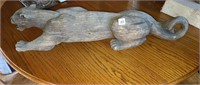 Wood Carved Mountain Lion