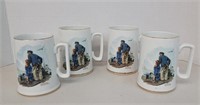 Looking Out To Sea -Norman Rockwell 4 Mugs