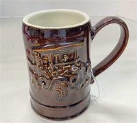 1978 Hall & McCoy Pottery Brown Glaze Beer Mug #2
