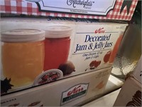 3 boxes jam and jelly jars