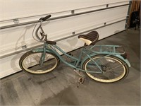see green huffy Regatta woman’s 3 speed bicycle