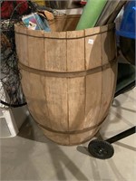 wood barrel not contents inside of barrel