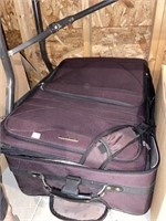 oleg cassini wine colored luggage & duffle