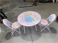 Barbie table and two chairs kid size