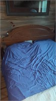 Oak Poster Queen or Full Headboard Bed and Sheets