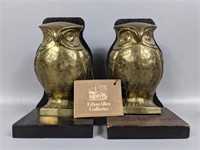Ethan Allen Galleries Brass Owl Bookends