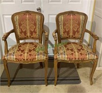 Pair of French provincial armchairs with very