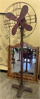 Antique 80 inch tall GE floor fan circa 1920s -