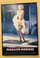 Neon light Marilyn Monroe framed poster after
