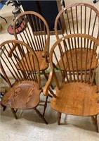 4 matching Seely Windsor style kitchen chairs