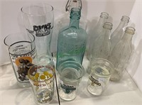 Collector glasses - some vintage Coke bottles and